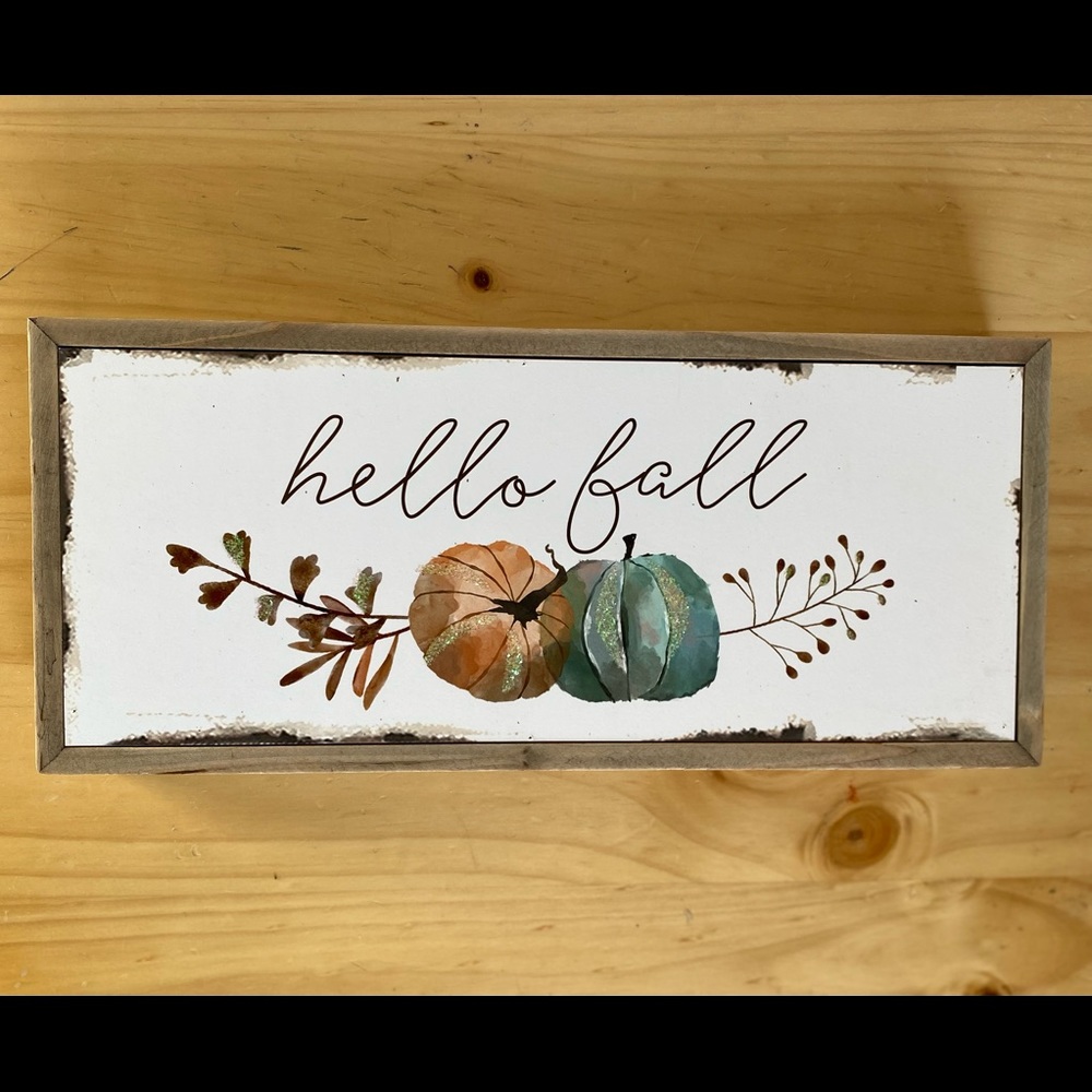 Decor Sign Printed Hello Fall